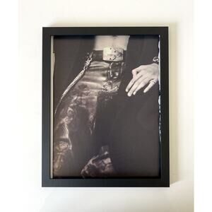 Chrome Hearts vintage Leather pants HAGGARD framed 9x11